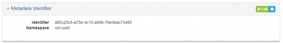 Metadata Identifier View