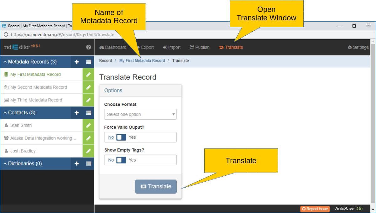 Translate Window